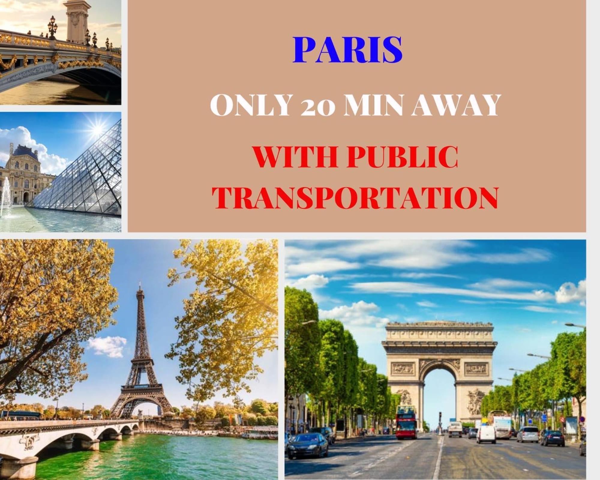 Апартаменты L'Eiffel - Self Checking, 20Min From Paris Дранси Экстерьер фото